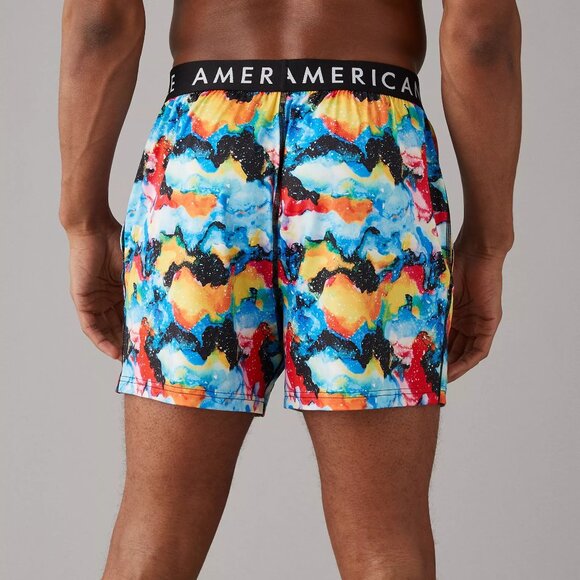 American Eagle AE Men's Watercolors Ultra Soft Pocket Boxer Short  NWT - Picture 4 of 5